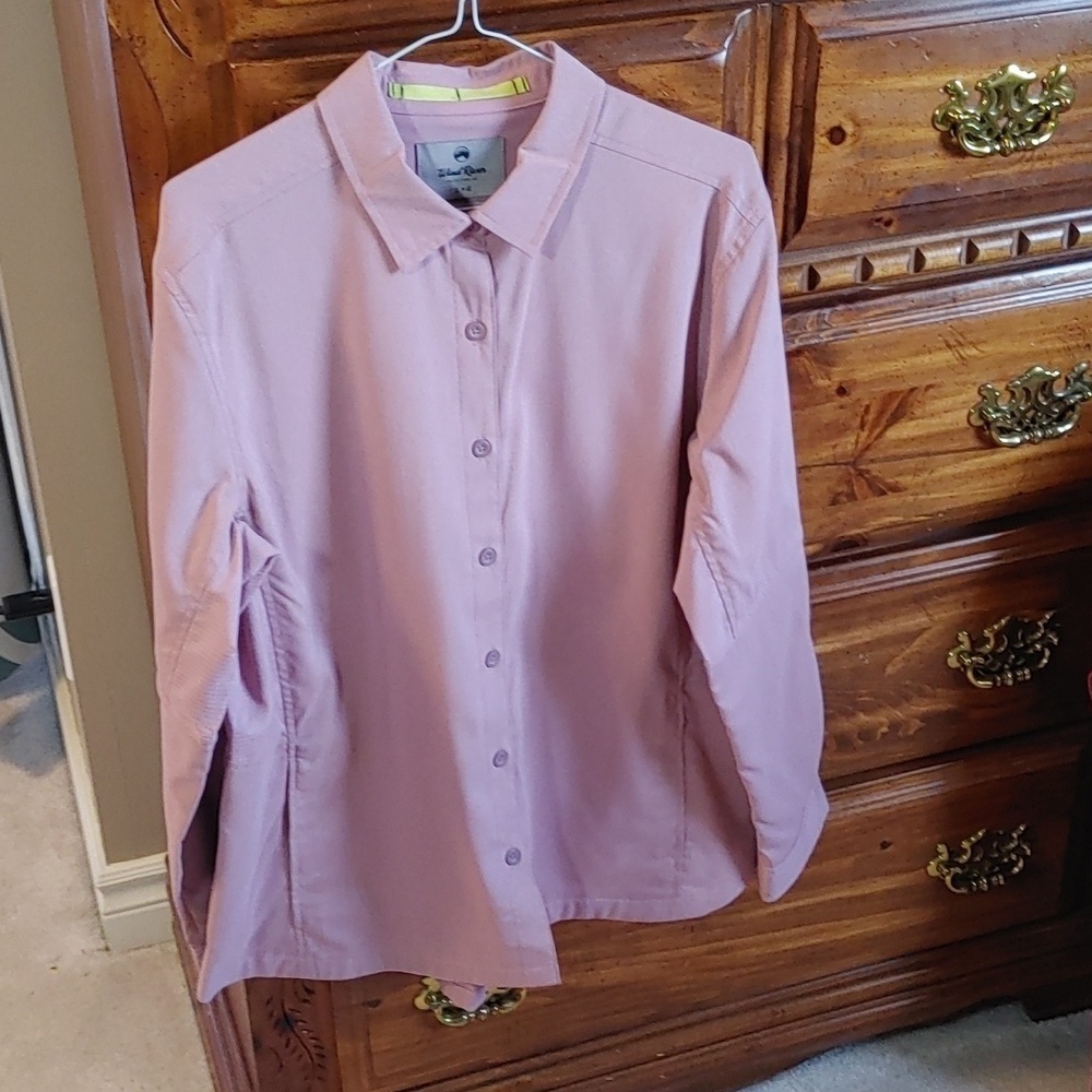 WIND RIVER No Fly Zone Mosquito Repellent Dusty Rose Shirt Size L